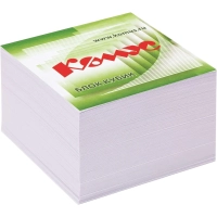 Блок для записей КОМУС на склейке 9х9х5 белый блок 100г