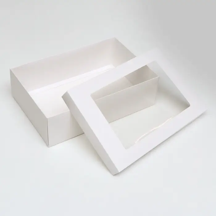 Коробка подарочная складная, упаковка, &laquo;Белая&raquo;, с окном 30&times;20&times;9 см