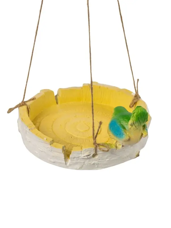 Садовая фигура из гипса &laquo;Кормушка с птичкой&raquo;, подвесная, 17&times;17&times;8 см