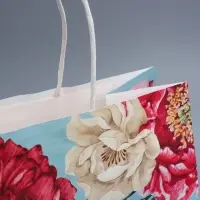 Пакет подарочный крафтовый, упаковка, &laquo;Цветочный&raquo;, 22&times;25&times;12 см