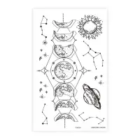 Переводные татуировки детские &laquo;Фазы луны&raquo;, тату &mdash; 10 шт.
