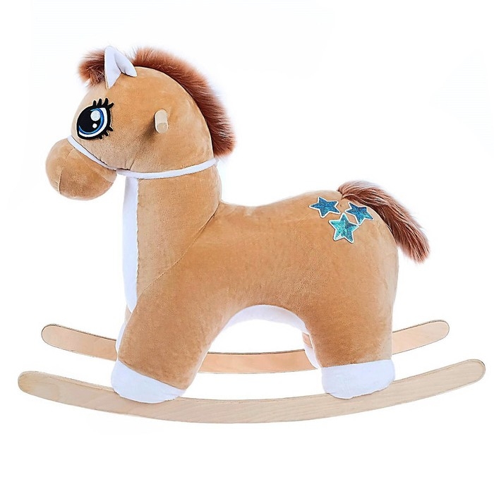 Качалка «Лошадка: Звёздочка», музыкальная, цвет бежевый, цвет звёзд МИКС Качалка «Лошадка: Звёздочка», музыкальная, цвет бежевый, цвет звёзд МИКС