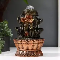 Фонтан настольный с подсветкой &laquo;Кришна и Радха у фонтана&raquo;, от сети, 22.5&times;15&times;15 см