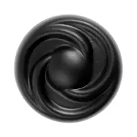 Ручка кнопка CAPPIO RK003, d=35 мм, чёрная, набор 10 шт.