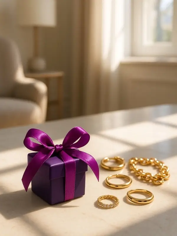 Коробочка подарочная складная «Презент» 6×6×6, фиолетовый