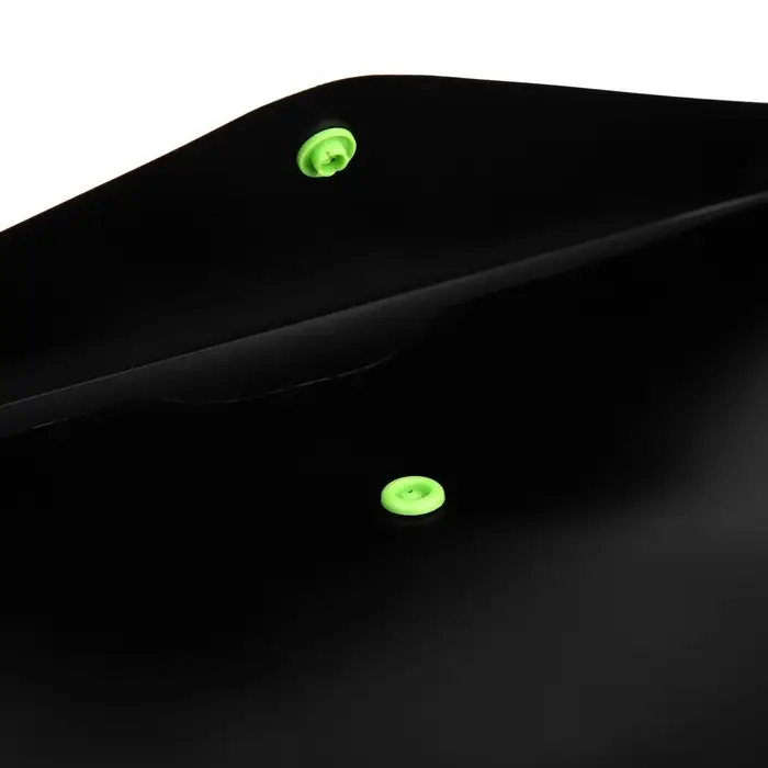 Папка-конверт на кнопке А5, 150 мкм, Calligrata "No Secret", непрозрачная, черная, микс цветные кнопки