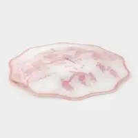 Тарелка обеденная цветок "Новогоднее забавы" 25х2 см Тарелка обеденная цветок "Новогоднее забавы" 25х2 см