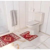 Набор ковриков для ванной и туалета Доляна &laquo;Мира&raquo;, 2 шт., 50&times;80 см, 50&times;40 см