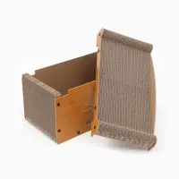 Домик - когтеточка &laquo;Улыбка&raquo;, 56&times;30&times;30 см, с кошачьей мятой, гофрокартон