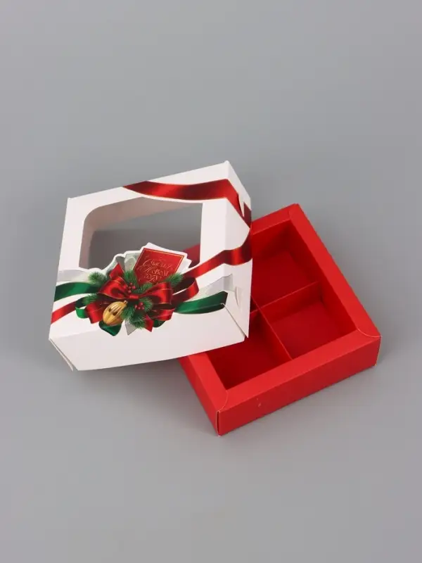 Коробка подарочная для 4 конфет &laquo;Счастья в Новом году!&raquo;, 10.5&times;10.5&times;3.5 см