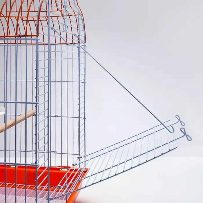 Клетка для птиц Bd=3/1o, раскрывающаяся крыша, 47.5&times;37&times;70 см, красная (фасовка 6 шт.)