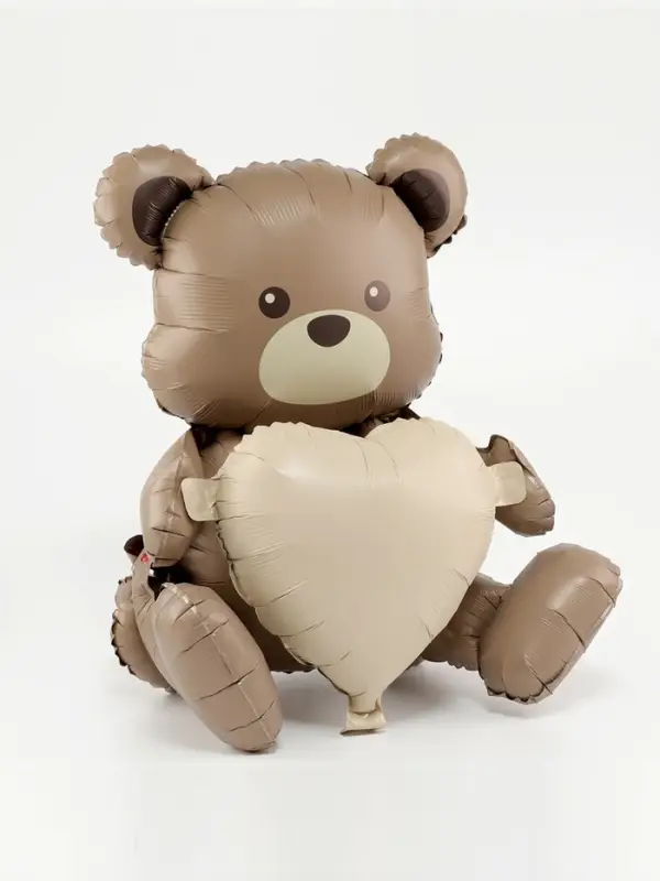 Воздушный шар фольгированный 26" &laquo;Мишка с сердцем&raquo;, под воздух