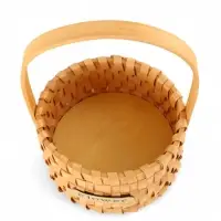 Корзина плетеная 17х17х12 см,  ручка h=13 см, натуральный Корзина плетеная 17х17х12 см,  ручка h=13 см, натуральный