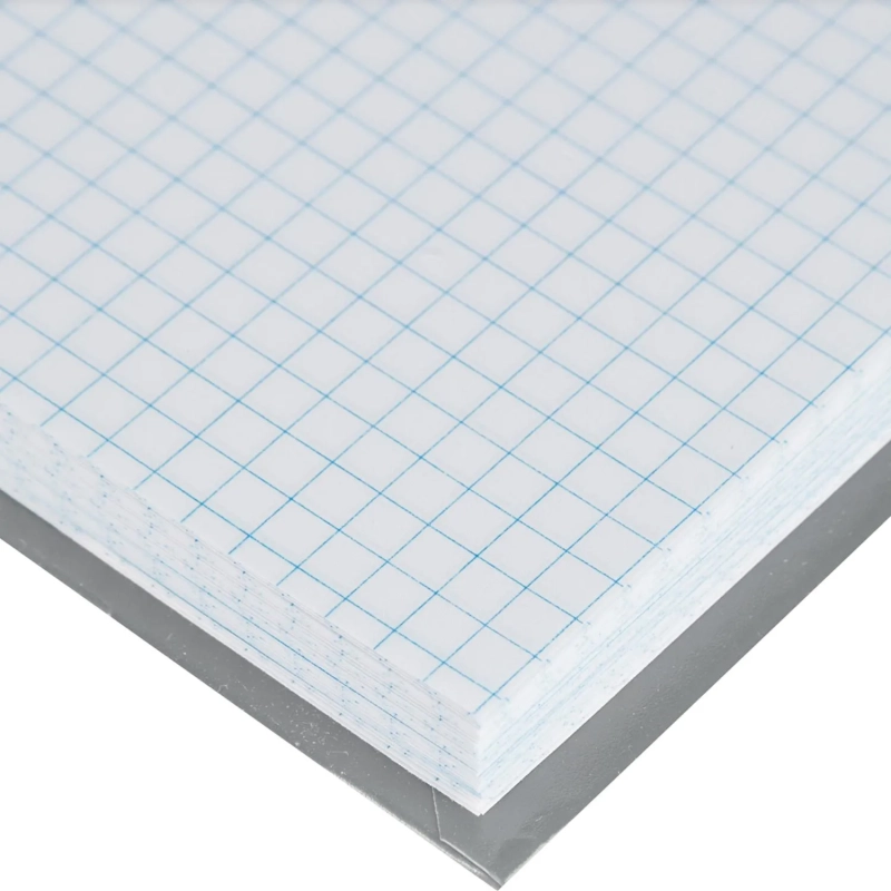 Книга учета Attache А4 96л в клетку блок офсет, бумвинил серый