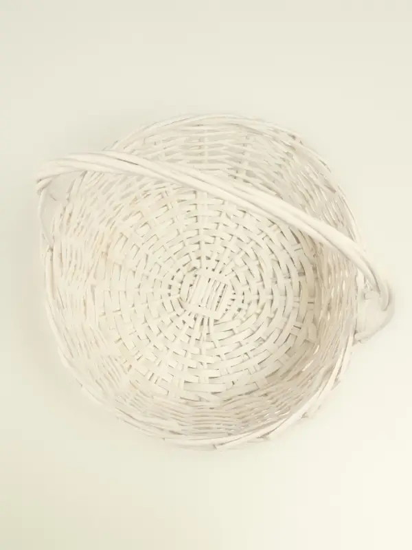 Набор корзин из 3 шт, 35х35х14/35 см, 30х30х12,5/30 см, 25х25х11/25 см, белый, ива