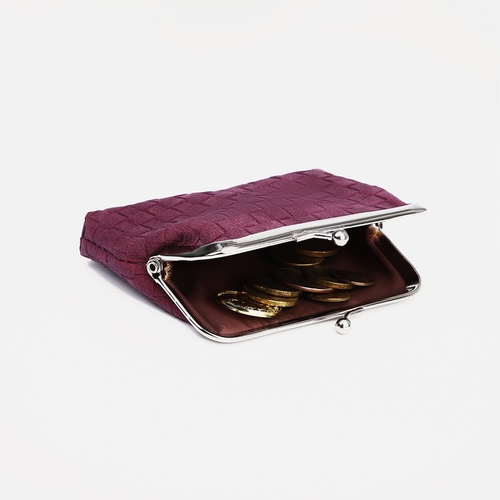 Кошелёк женский на фермуаре, цвет фиолетовый