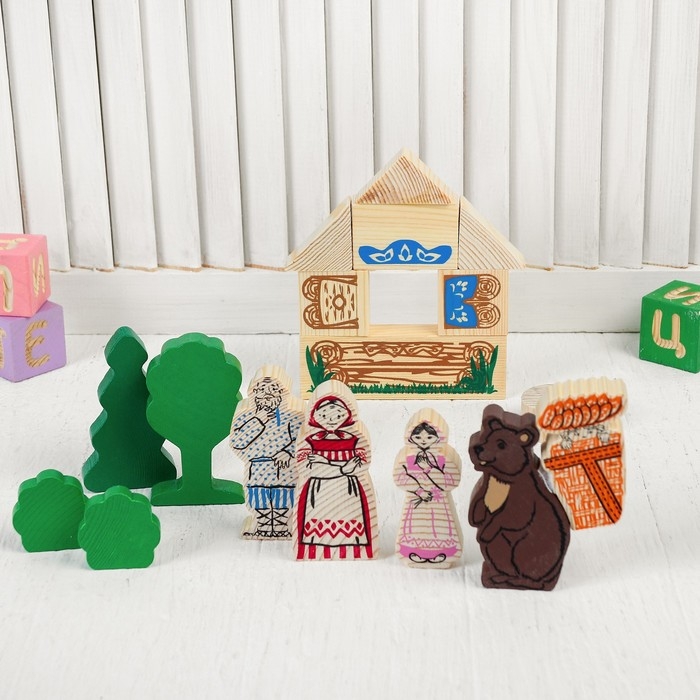 Конструктор «Сказки. Маша и медведь», 17 деталей Конструктор «Сказки. Маша и медведь», 17 деталей