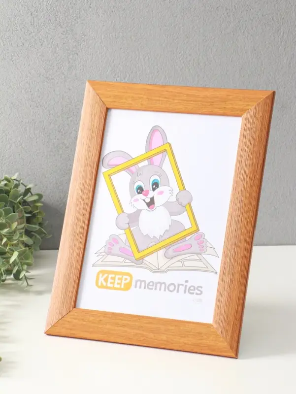 Фоторамка для фото 21х30 см (с ножкой) "Luxe Elegance" пластик, бежевый, (пластик экран)