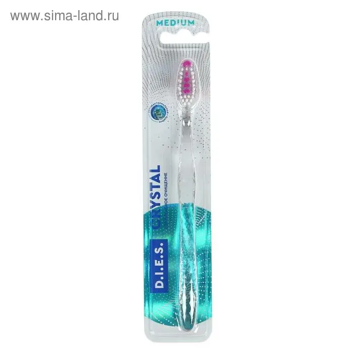 Зубная щётка D.I.E.S. Crystal средней жёсткости, 1 шт.