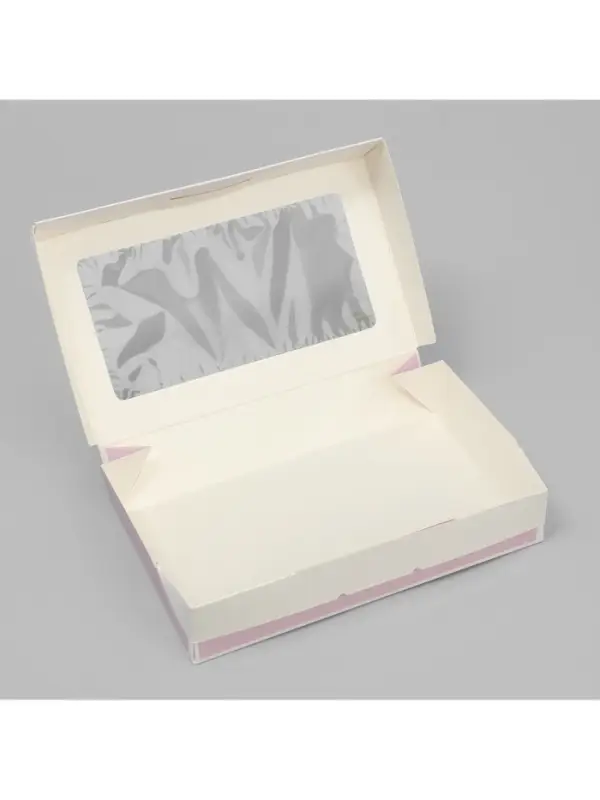 Кондитерская упаковка, коробка с ламинацией &laquo;Акварельные цветы&raquo;, 20&times;12&times;4 см