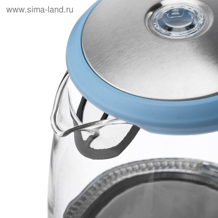 Чайник электрический ENERGY E-279, стекло, 1.5 л, 2200 Вт, голубой Чайник электрический ENERGY E-279, стекло, 1.5 л, 2200 Вт, голубой