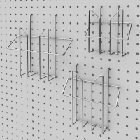 Настенная перфорированная панель односторонняя 60×0,6×180 см, шаг 2,5 см, цвет серый