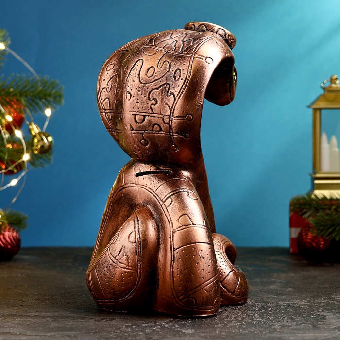 Копилка  Копилка "Змея Принцесса Кобра" бронза, 13х22см