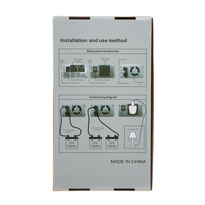 Преобразователь напряжения 12/220 В, 1000 Вт, USB выход Преобразователь напряжения 12/220 В, 1000 Вт, USB выход