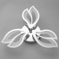 Люстра ГАЛЛОП светодиодная Листопад 60Вт LED 2700-4200К хром 58х58х9,5см