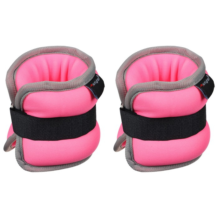Утяжелители неопреновые ONLYTOP, 2 шт. х 0,5 кг, цвет розовый Утяжелители неопреновые ONLYTOP, 2 шт. х 0,5 кг, цвет розовый