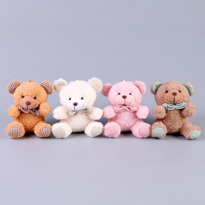 Мягкая игрушка «Мишка» на брелоке, 12 см, цвет МИКС Мягкая игрушка «Мишка» на брелоке, 12 см, цвет МИКС