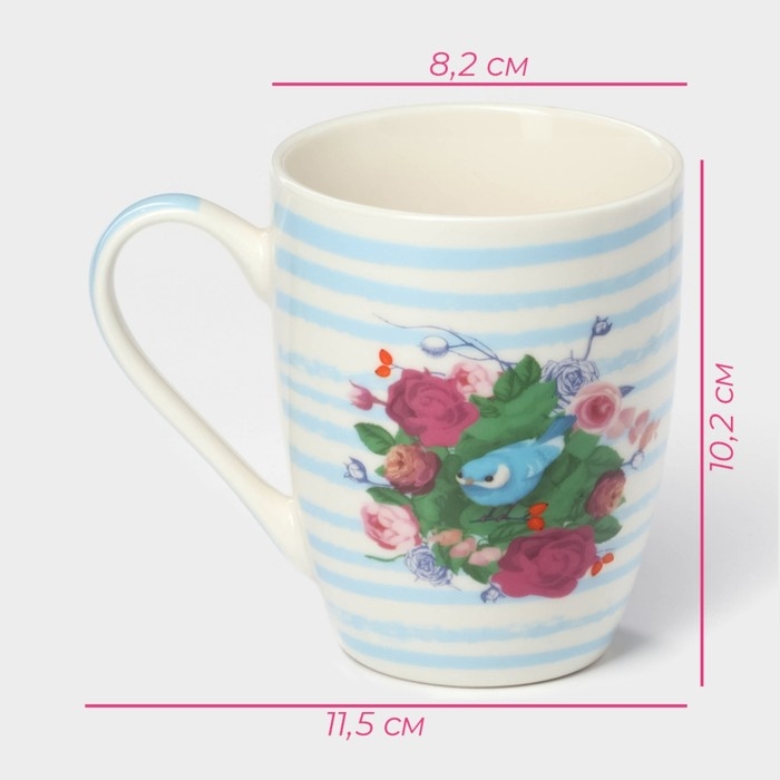 Кружка фарфоровая Доляна «Птица в цветах», 350 мл Кружка фарфоровая Доляна «Птица в цветах», 350 мл