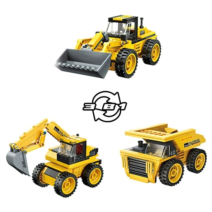 Конструктор Строители «Фронтальный погрузчик», 203 детали Конструктор Строители «Фронтальный погрузчик», 203 детали