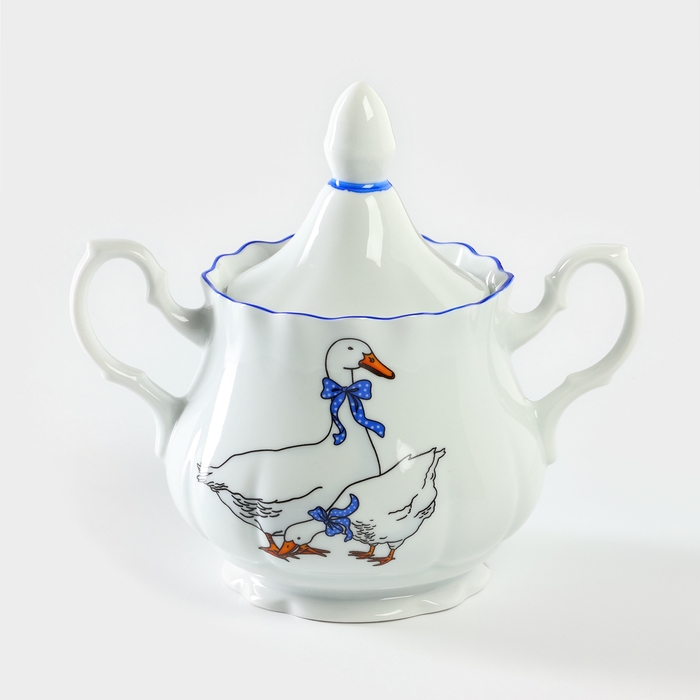 Сахарница фарфоровая «Гуси», 550 мл Сахарница фарфоровая «Гуси», 550 мл