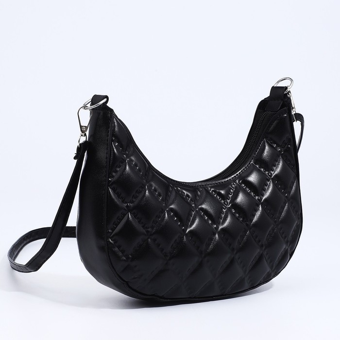 Сумка-багет на молнии, цвет чёрный Сумка-багет на молнии, цвет чёрный