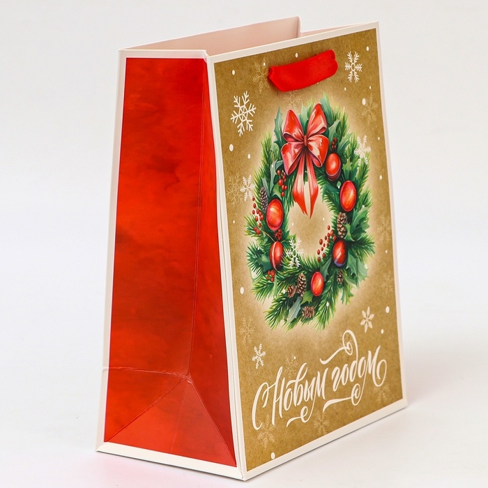 Пакет ламинированный «С новым годом!», MS 18 × 23 × 10 см Пакет ламинированный «С новым годом!», MS 18 × 23 × 10 см