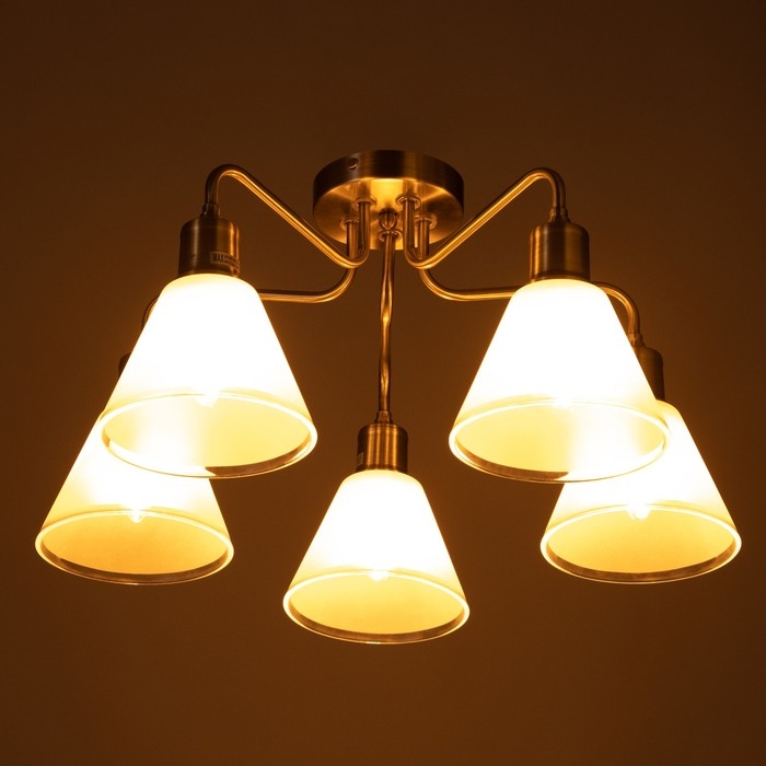 Люстра Люстра "Люси" 5х60Вт Е27 Античная бронза 60х60х29см