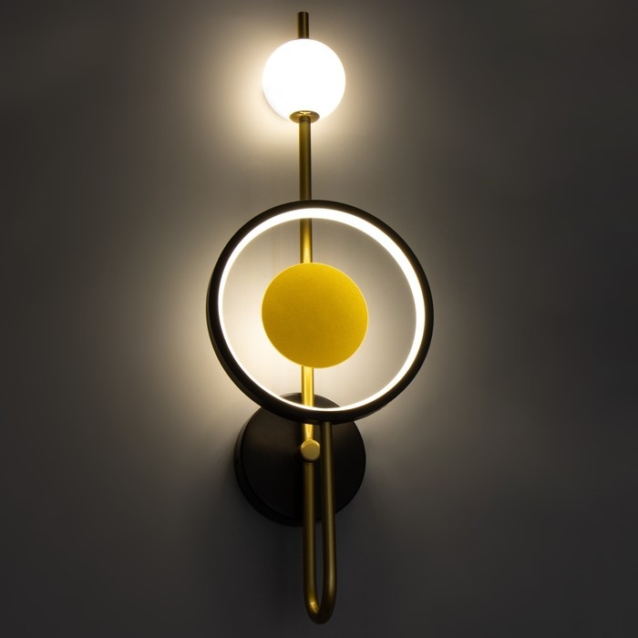 Бра "Лорри" LED 50Вт 3000-6000К черно-золотой 20х11х57 см