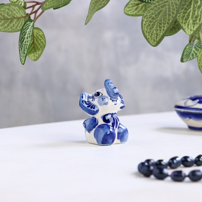 Сувенир «Слон», средний, 7 см, гжель Сувенир «Слон», средний, 7 см, гжель