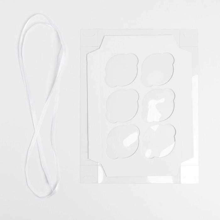 Коробка для капкейков, кондитерская упаковка с PVC крышкой, 6 ячеек «Цветы», 8 марта, 23 х 16 х 10 см Коробка для капкейков, кондитерская упаковка с PVC крышкой, 6 ячеек «Цветы», 8 марта, 23 х 16 х 10 см