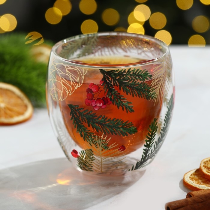 Новый год. Стакан с двойными стенками «Зимние истории», 250 мл Новый год. Стакан с двойными стенками «Зимние истории», 250 мл