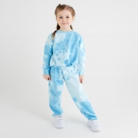 Костюм для девочки (свитшот, брюки) MINAKU: Casual Collection KIDS цвет голубой, р-р 98