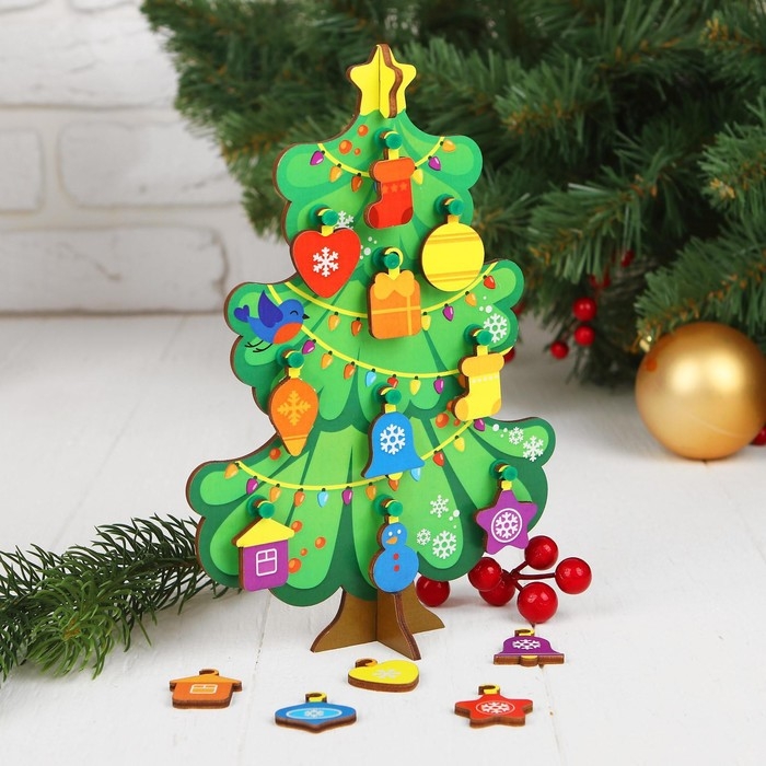 Новогодняя развивающая игрушка «Новый год! Ёлочка» нарядная 15 х 20 см Новогодняя развивающая игрушка «Новый год! Ёлочка» нарядная 15 х 20 см