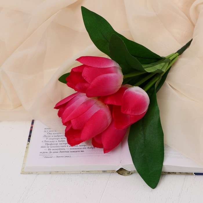 Букет Букет "Тюльпаны махровые" 26 см, микс