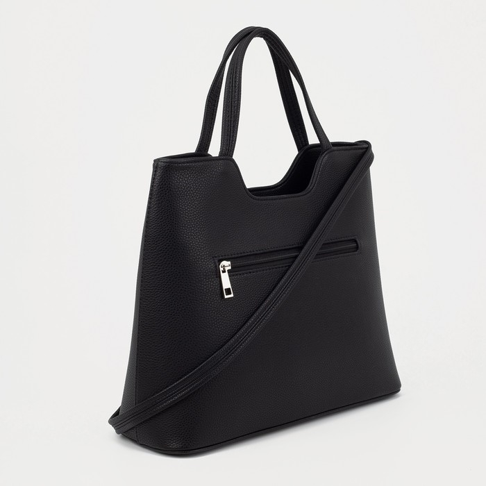 Сумка женская TEXTURA, тоут, средний размер, цвет чёрный