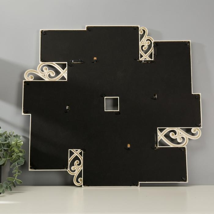 Фоторамка пластик на 12 фото 9х13, 10х15 см  Фоторамка пластик на 12 фото 9х13, 10х15 см "Коллаж воспоминаний" бежевая 51х54,5 см