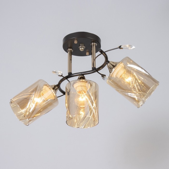 Люстра Люстра "Бруни" 3хЕ27 40Вт черный 50х23х27см BayerLux