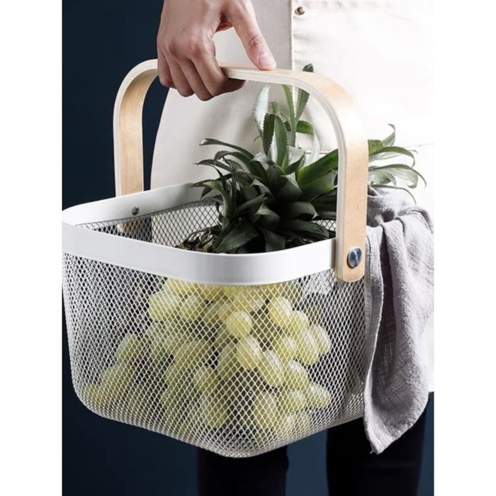 Корзинка универсальная LaDо́m, 26,5×25,5×18 см, цвет белый Корзинка универсальная LaDо́m, 26,5×25,5×18 см, цвет белый