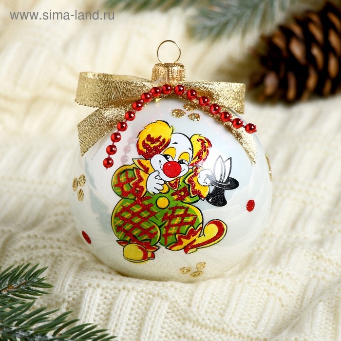 Шар "Клоун" d-7,5 см, микс