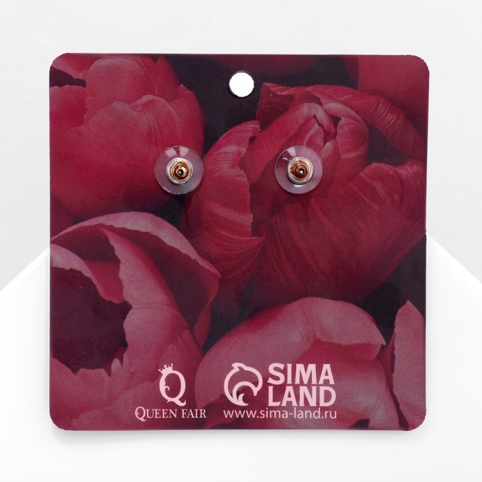 Серьги эмаль «Котики» любовь, сердечки, цвет бело-красный в золоте Серьги эмаль «Котики» любовь, сердечки, цвет бело-красный в золоте